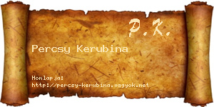 Percsy Kerubina névjegykártya